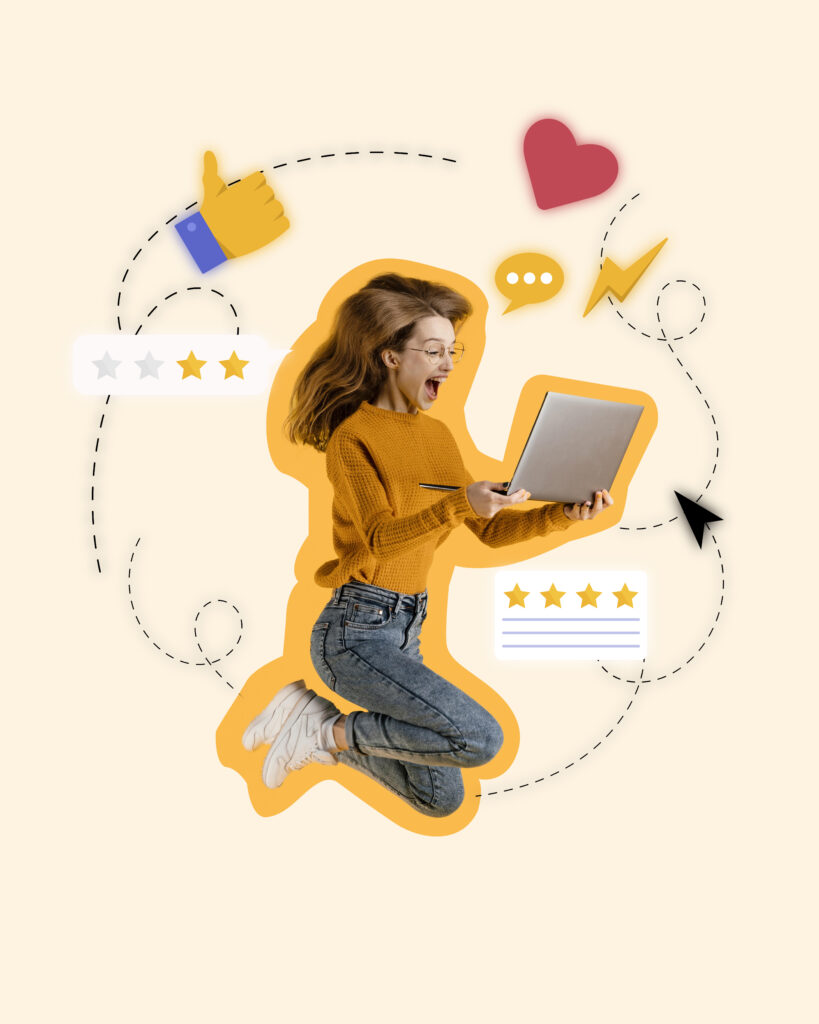 customer experience creative collage